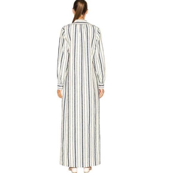 NILI LOTAN Tangier Galabia Dress New Moroccan Stripe 3 Print Linen blend S - Picture 13 of 14